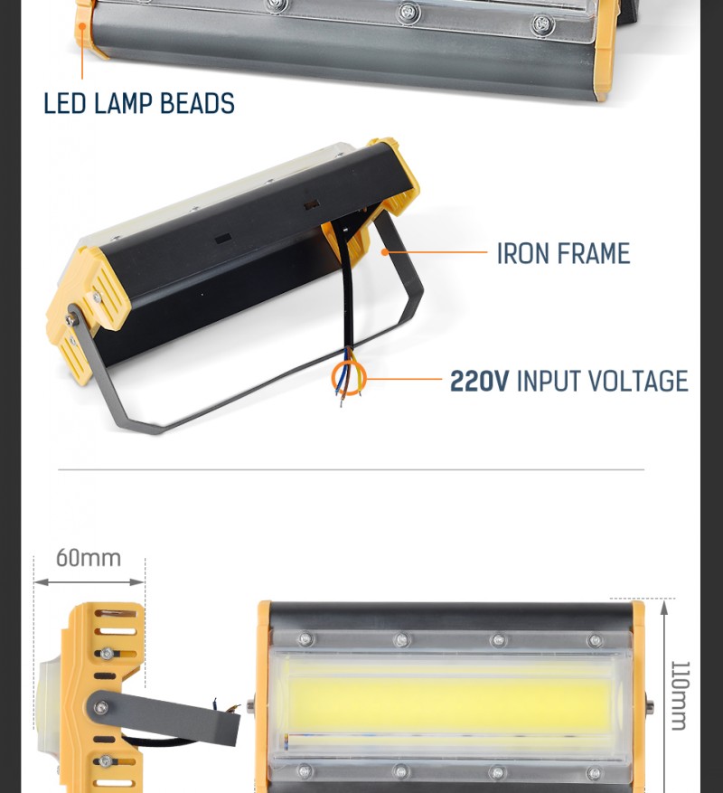 Outdoor Led Flood Light 50W AC220V Waterproof IP65 Spotlight for Garden Wall Lamp Foco Led Exterior Lights Floodlight