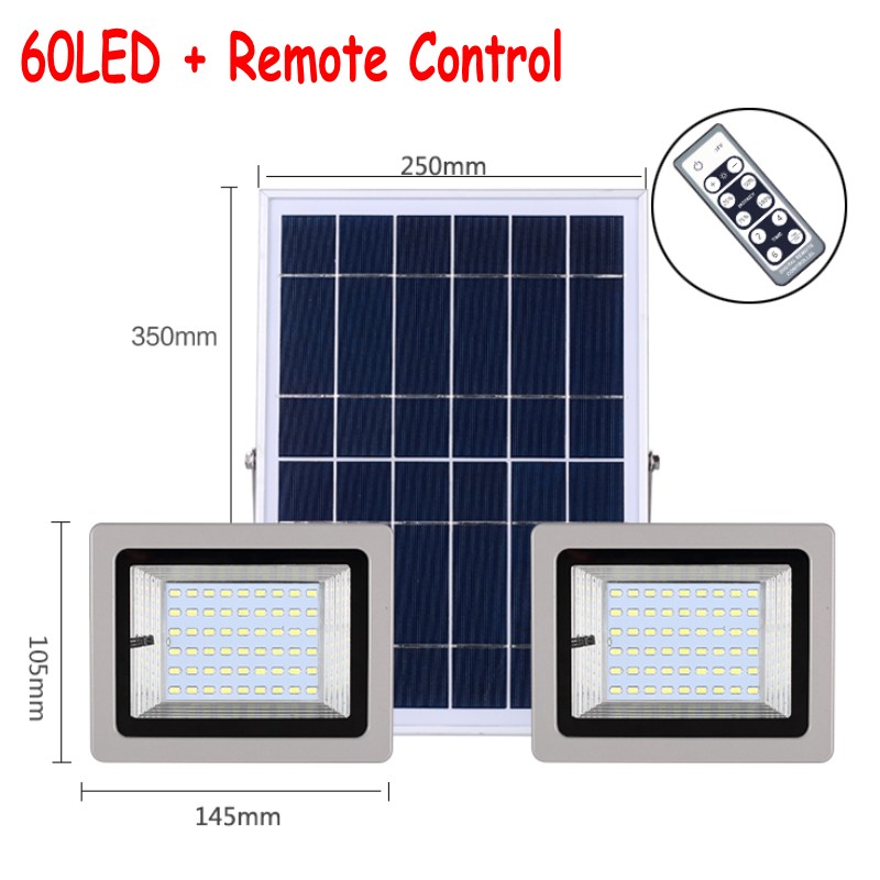 Double Heads 72LEDs 120LEDs 160LEDs 200LEDs Led Floodlights Solar Lamp Light Waterproof IP65 Outdoor Garden Street Flood Light