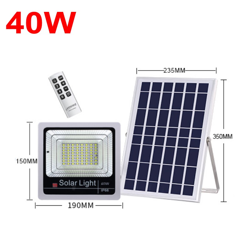 1pc 40W 60W 80W 100W 120W Waterproof Solar Powered LED Flood Light Outdoor Garden Spotlight Solar Floodlights Remote Control