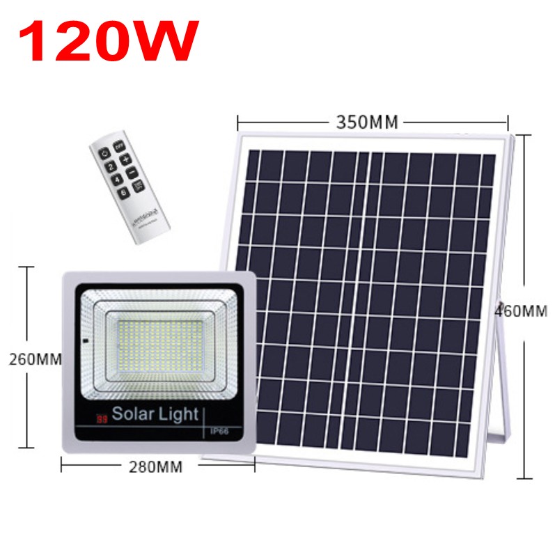 1pc 40W 60W 80W 100W 120W Waterproof Solar Powered LED Flood Light Outdoor Garden Spotlight Solar Floodlights Remote Control