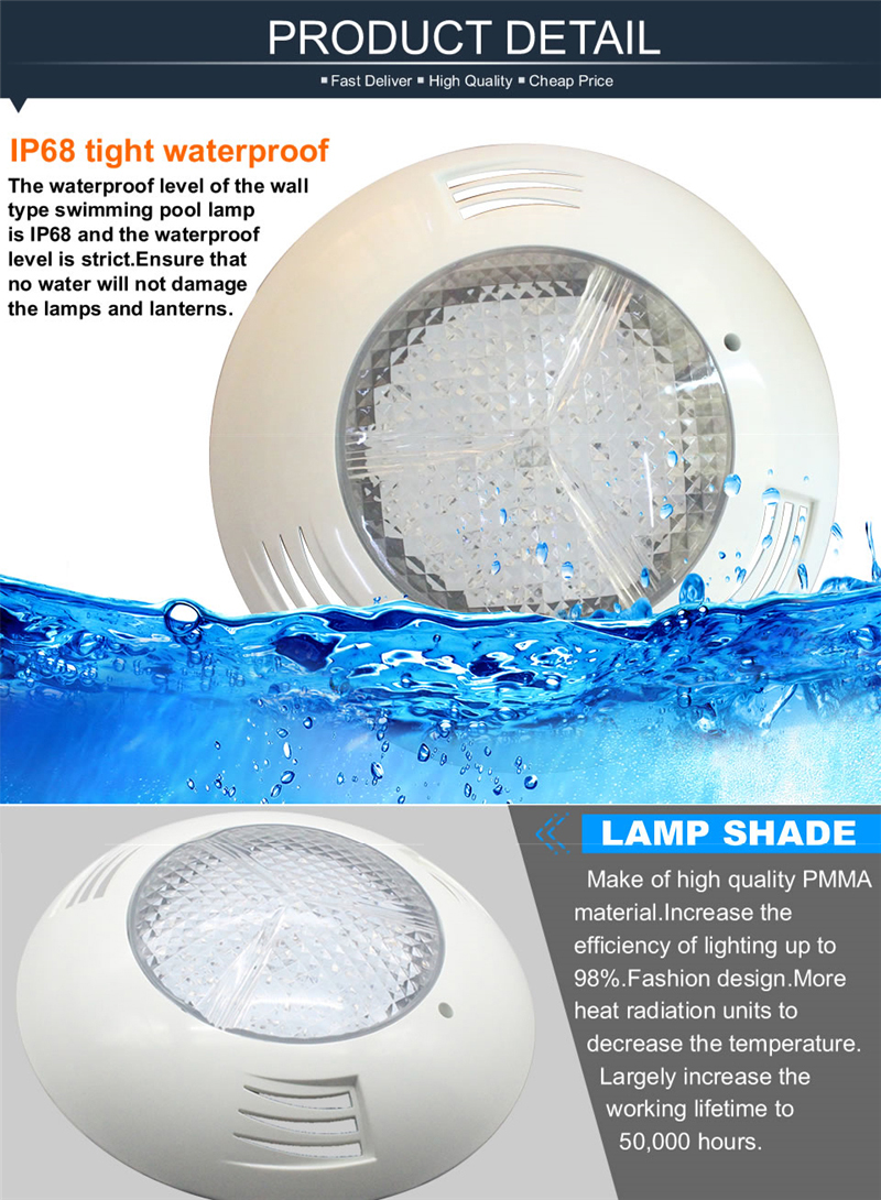 18W 24W 36W 54W RGB Swimming Pool LED Lamp IP68 Underwater Spotlight Remote Control Pond Lights 12V Lighting Fountain