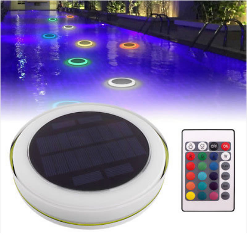 Dreamburgh RGB LED Underwater Light Solar Power Pond Light Outdoor Swimming Pool Floating Party Decor Light With Remote Control