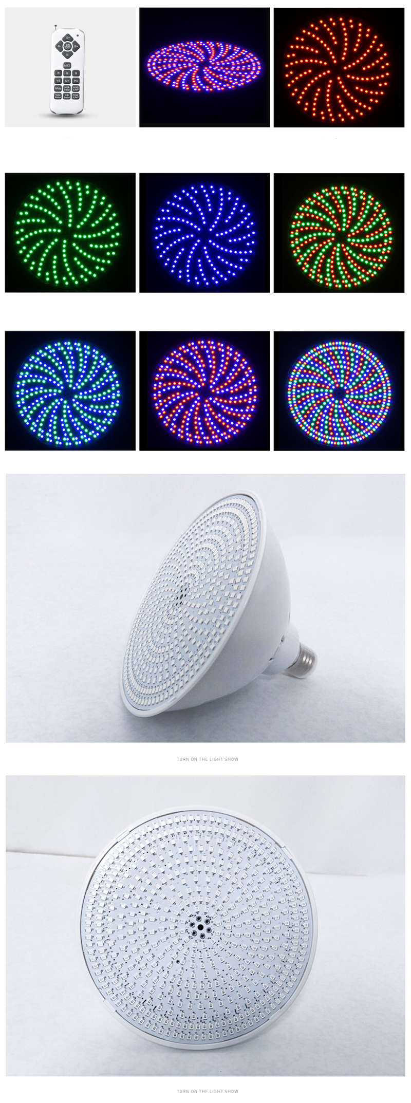 Led Swimming Pool Light 12V 120V 45W RGB IP68 Waterproof Pool Waterfall Light Underwater Lights E26 E27 LED Bulb Lamp Par38