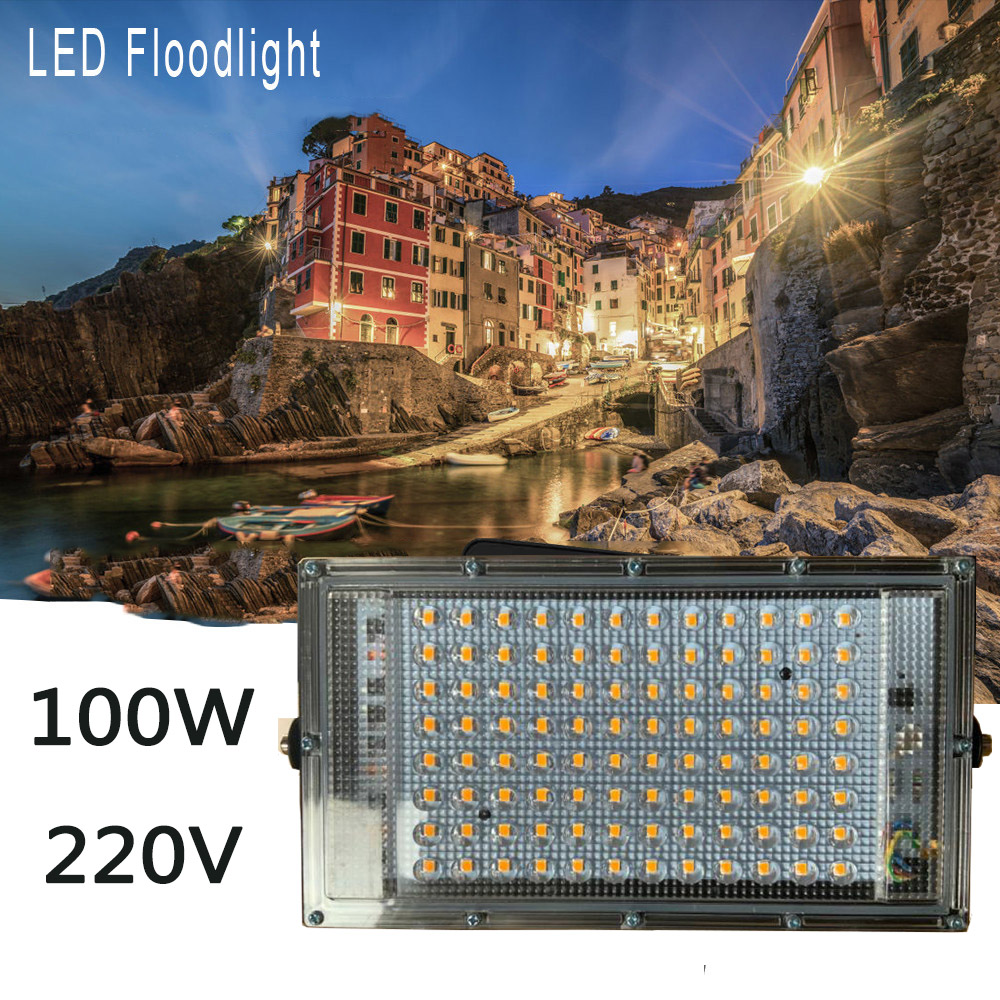 100W Led Flood Lighting AC 220V 230V Outdoor Floodlight IP65 Waterproof LED Garden Wall Street Corridor Landscape Lighting Lamp