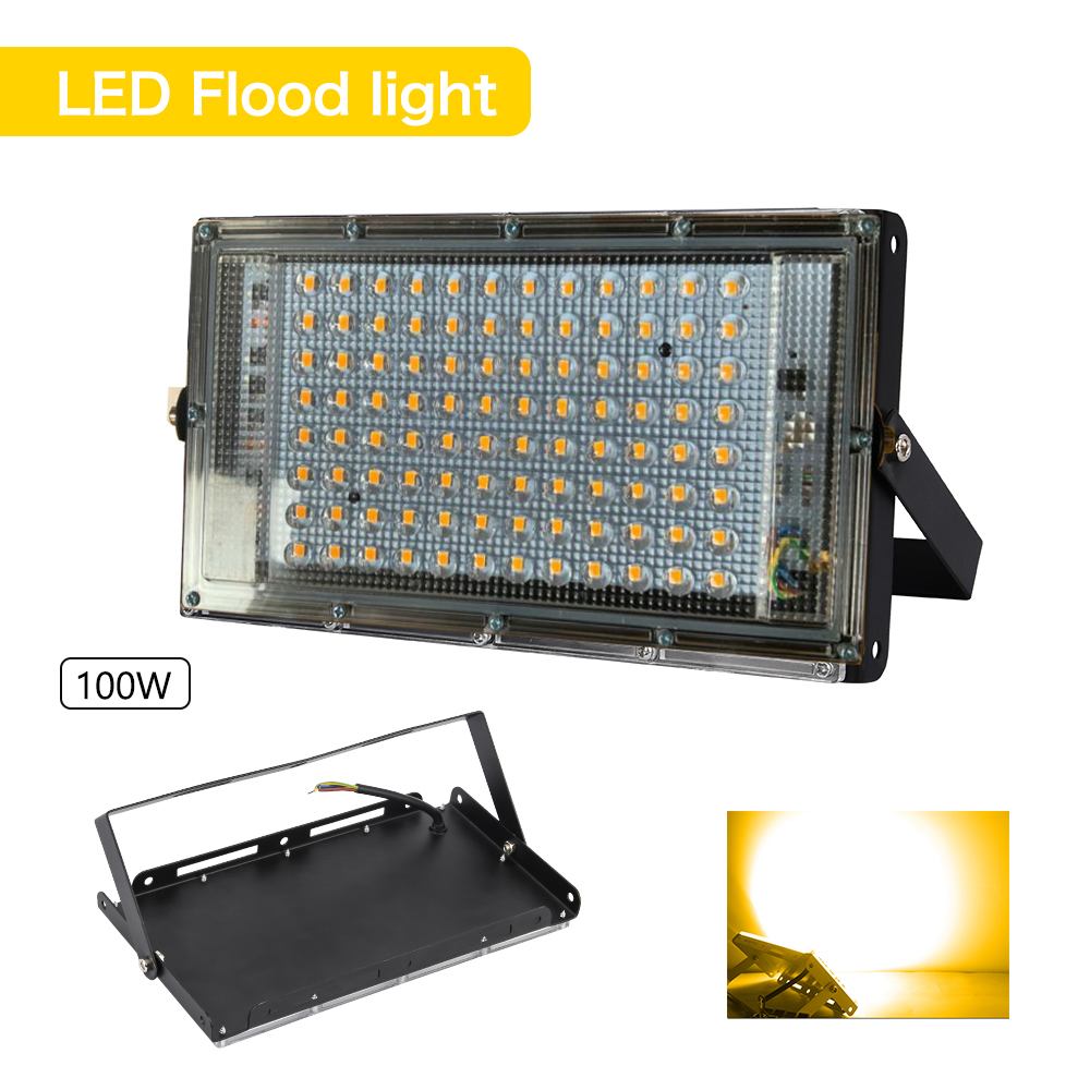 100W Led Flood Light AC 220V 230V Outdoor Floodlight Spotlight IP65 Waterproof LED Garden Wall Street Lamp Landscape Lighting