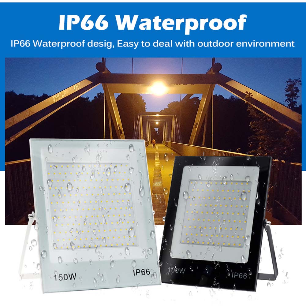 2Pcs/Lots LED FloodLight IP66 Waterproof 220V 10W 20W 30W 50W 100W 150W For Outdoor Garden Projector Spotlight Wall Flood Lights