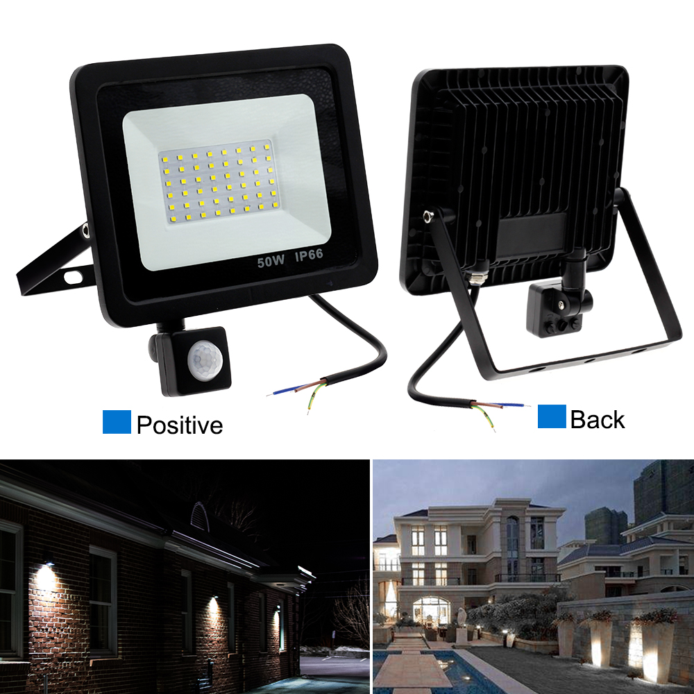 Led Flood Light Motion Sensor Floodlight 50W 30W 20W 10W 220V IP65 Spot Outdoor garden Garage LED Wall Lamp Light Warm Cold whit