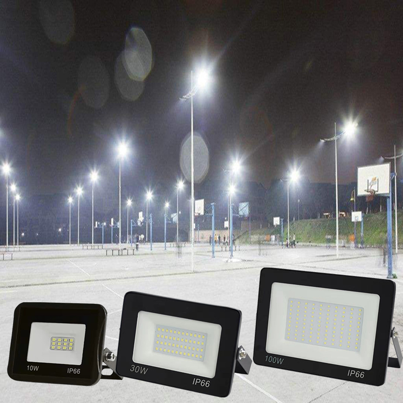 Ultra-thin 10W 20W 30W 50W 100W 150W 200W LED Flood Light 220V Reflector Flood Spot exterior IP65 Waterproof Outdoor Garden Lamp