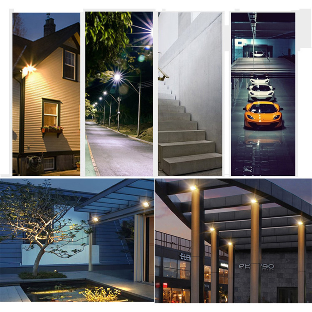 2 pcs 220V 10-100W LED FloodLight Spotlight Exterior Street wall reflector Light led garden Lamp PIR Sensor Motion 4 Modes Emerg