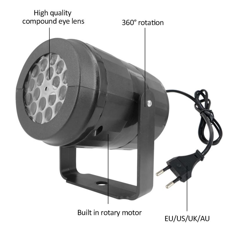 LED Christmas Snow Light White Blizzard Rotating Projection Light Outdoor Indoor Party Stage Light LED Holiday Special Lamp