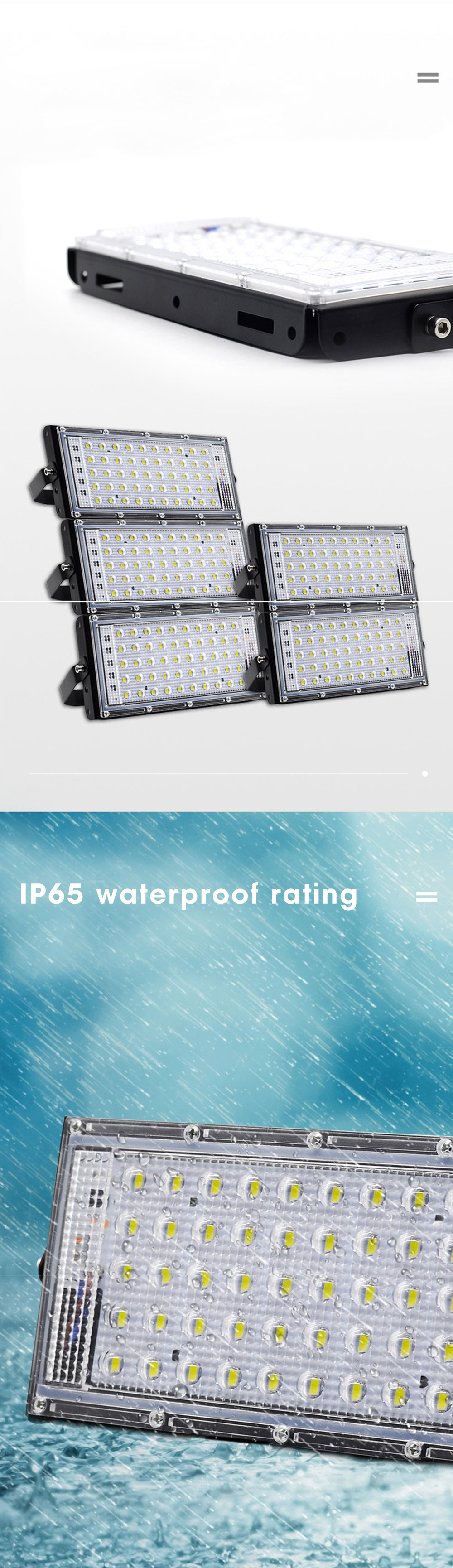 100W Outdoor Spotlight AC 220V 240V Led Projector IP65 Waterproof Led Light Bulbs Wall Lamp Exterior Floodlight Garden Lights