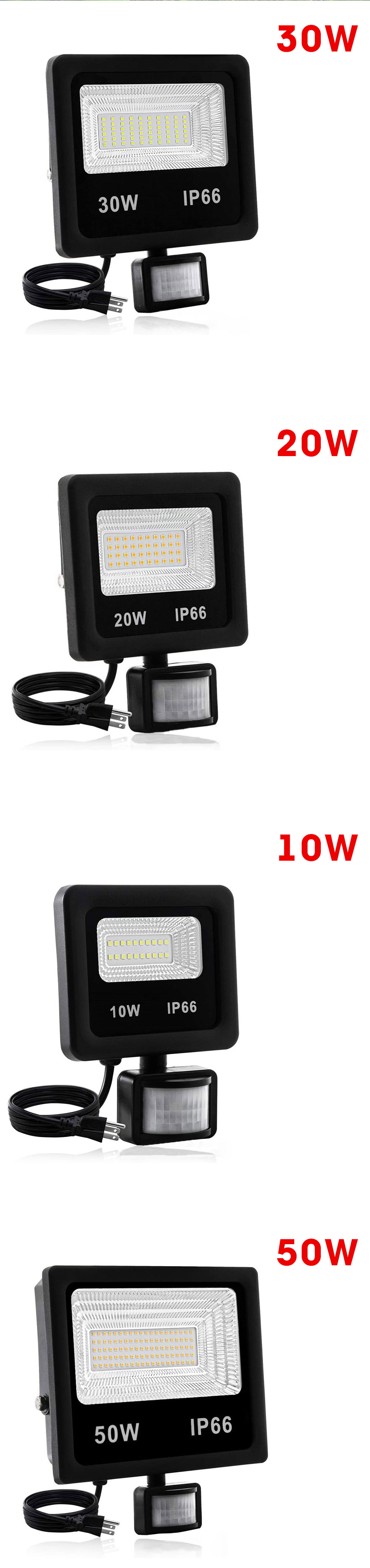 50W Led Projector Garden Flood Light Led Lights Outdoor Solar Spotlights Leds Wall Lamp With Sensor Exterior Floodlight Lighting