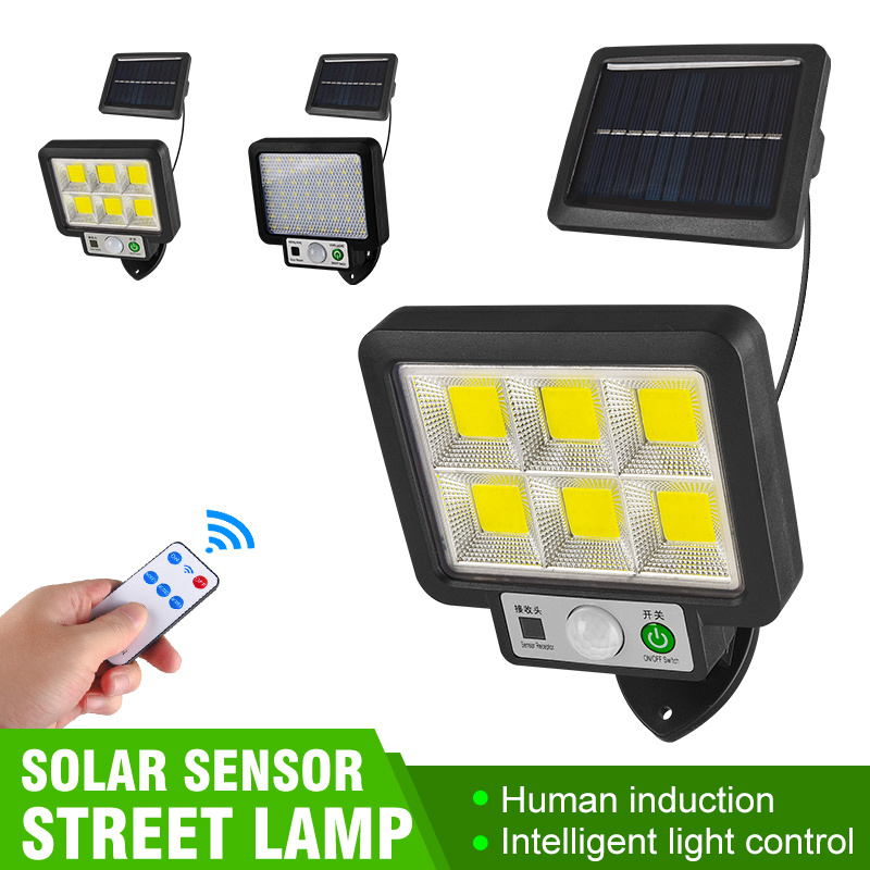 Solar Lamp With Motion Sensor Solar Powered Sunlight Spotlight For Garden Decor 56LED 72COB Solar LED Light Outdoor Split Type