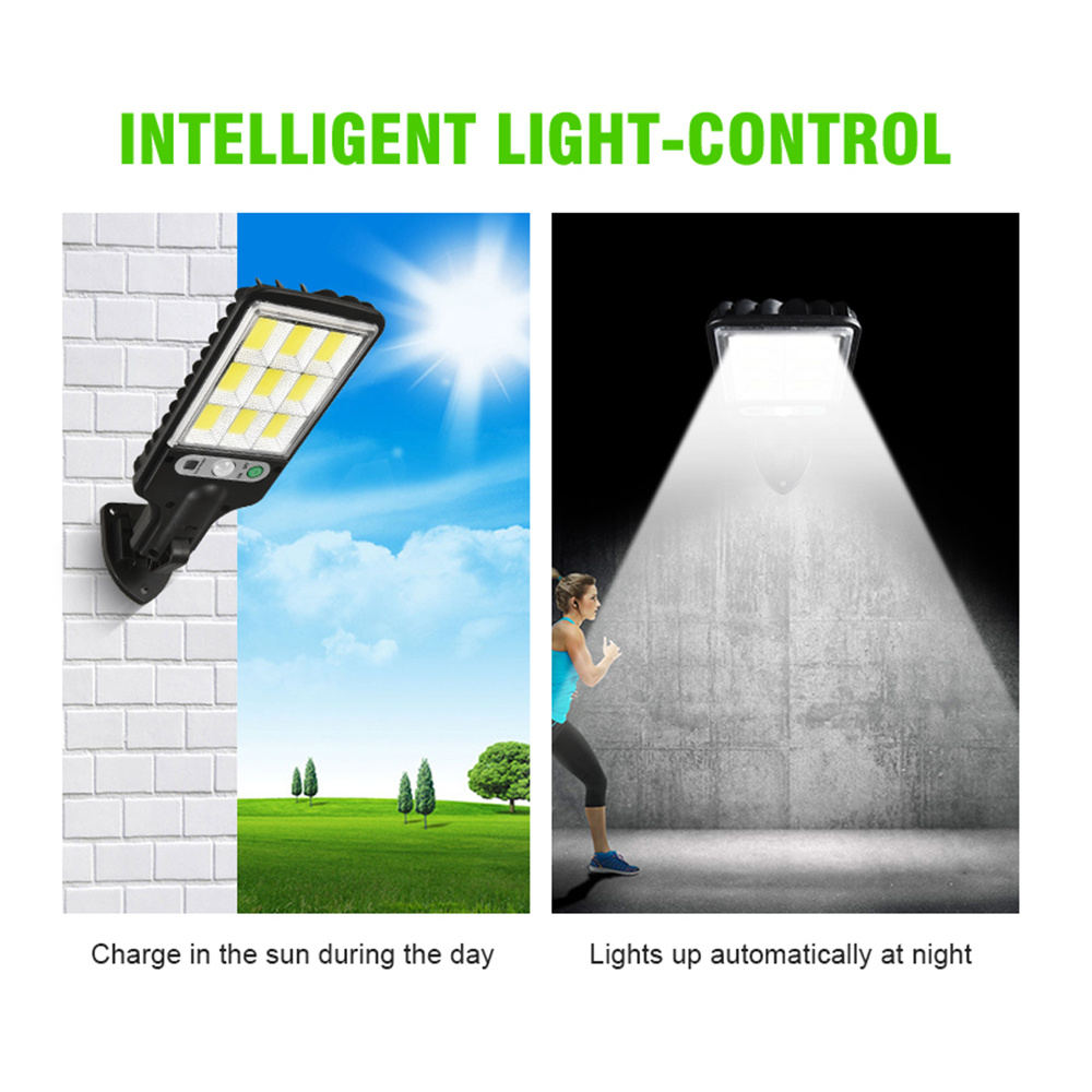 Outdoor Solar Light COB Street Light Wall Lamp with Human Body Induction Waterproof Material for Garden Terrace etc