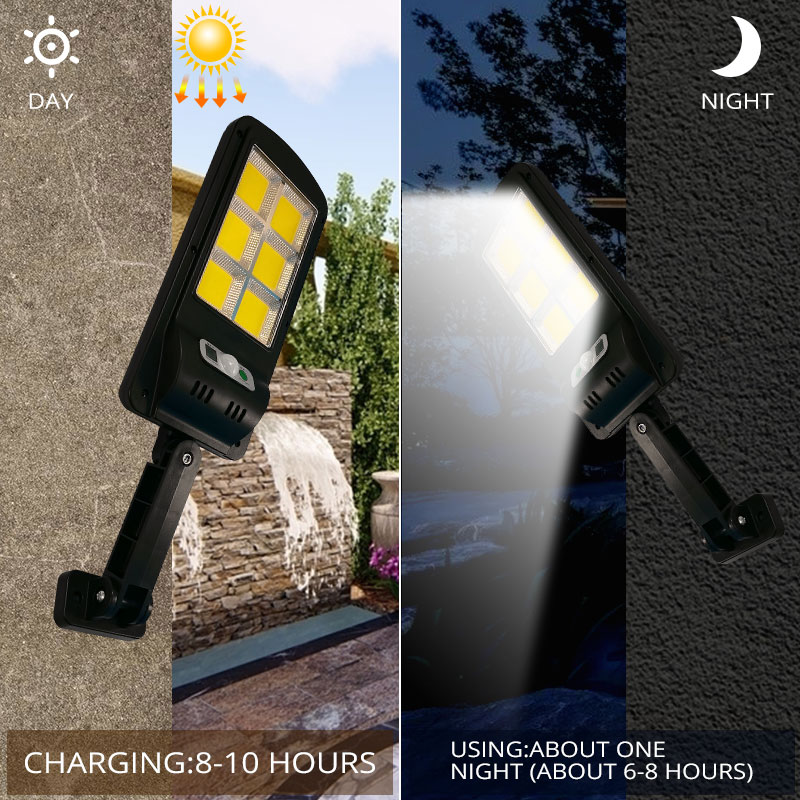 LED Street Light 128 COB 4PC Outdoor Solar light Spotlight IP65 Waterproof Wall Light Garden Road Street Pathway Spot Light