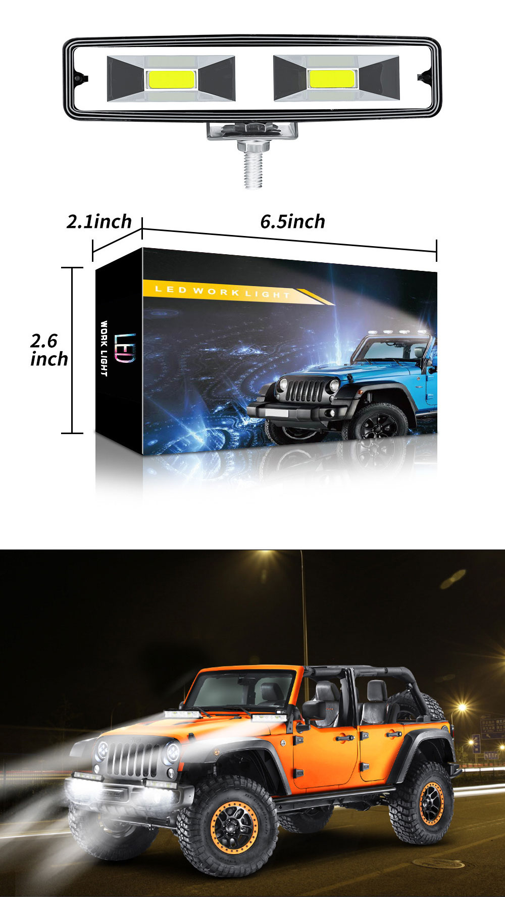 Car Flood Light Led Lights Off-road Vehicle 12 Volt Spotlight Motion Sensor Foco Led 12v Exterior Floodlight Searchlight Bulbs