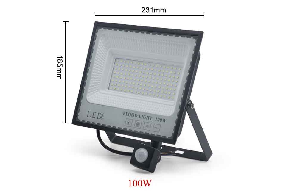 Human Body Sensor Induction Spot Light Motion Outdoor Wall Lamp Garden Street Light 220V LED 100W 50W 30W Floodlights