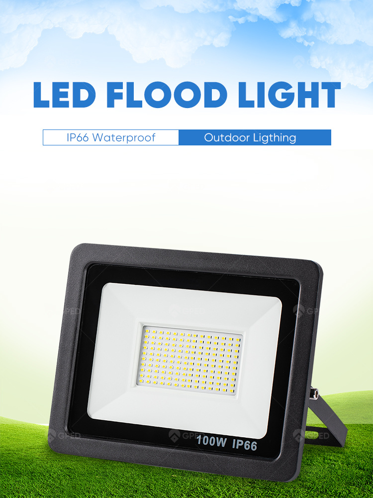 10W 20W 30W 50W 100W IP66 Waterproof Outdoor Wall Lamp AC85-265 Floodlight Spotlight Garden Lamp LED Flood Light