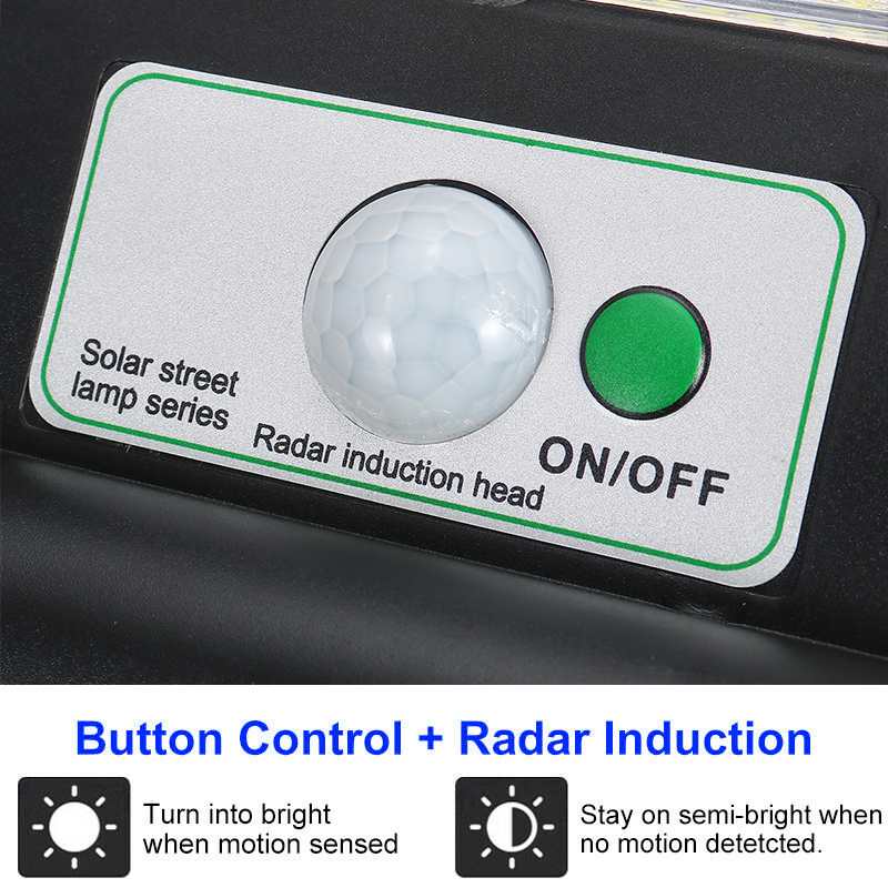 Outdoor Lighting 800W 1000W 1200W 1500W Solar LED Light Street Lamp Remote Control Waterproof Garden Wall Lamp with Radar Sensor