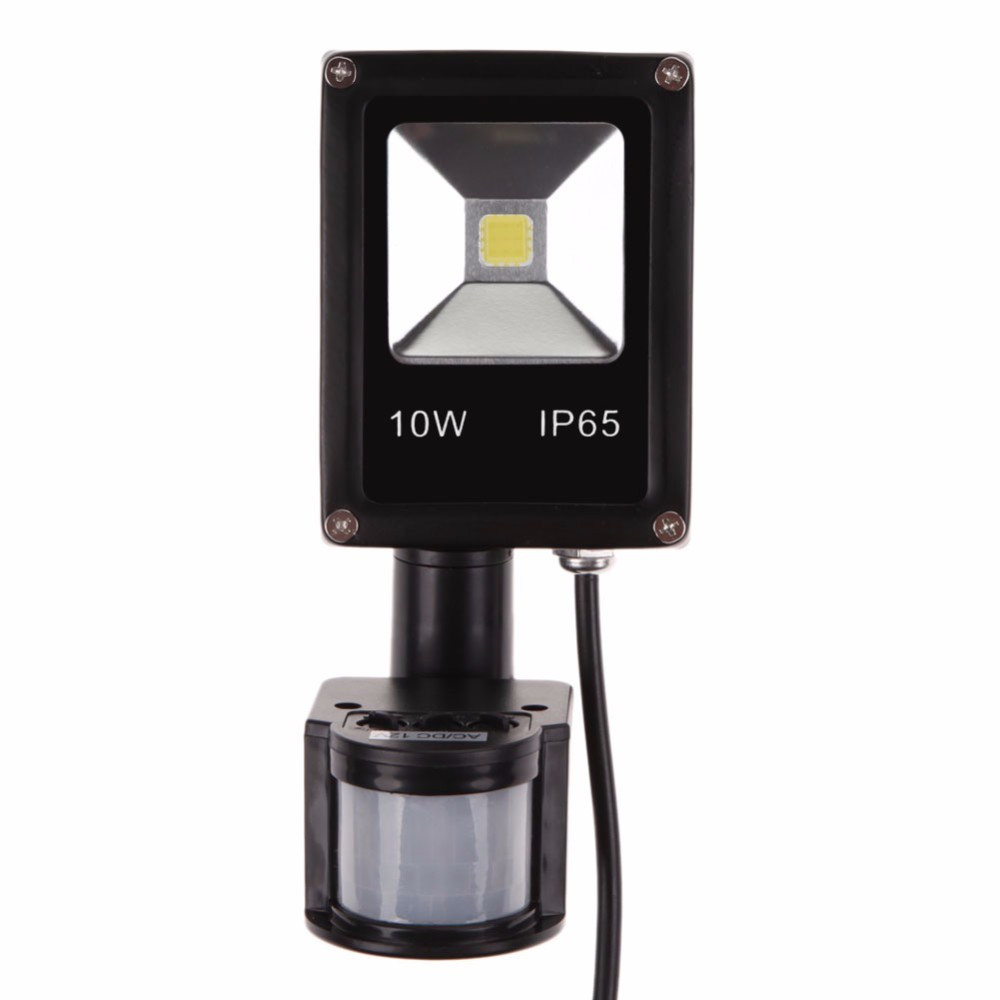 LED Flood Lights 10W Infrared Outdoor PIR Floodlights Motion Detective Sensor Spot Lamps 110V 220V Waterproof Garden Lighting