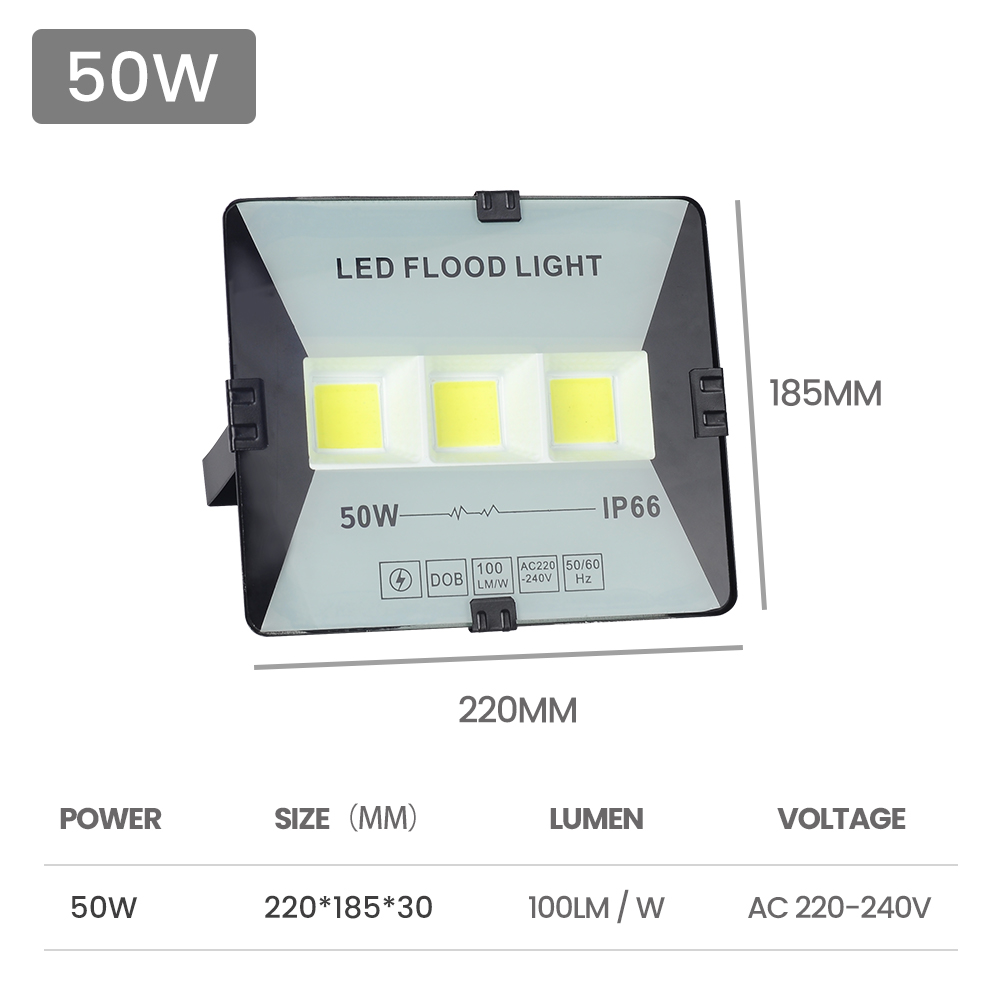 cob Led FloodLight waterproof AC 220V Outdoor Spotlight IP65 Waterproof 50W 100W 200W 300W flood light