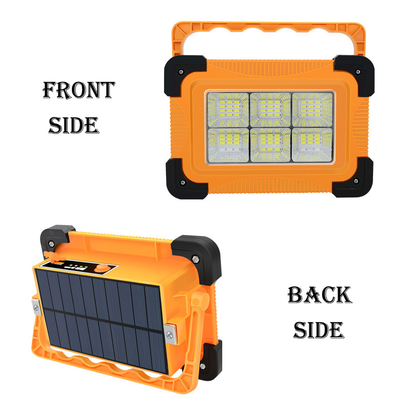 Solar panel charge SMD 200W outdoor lighting waterproof USB charge portable light led battery work light