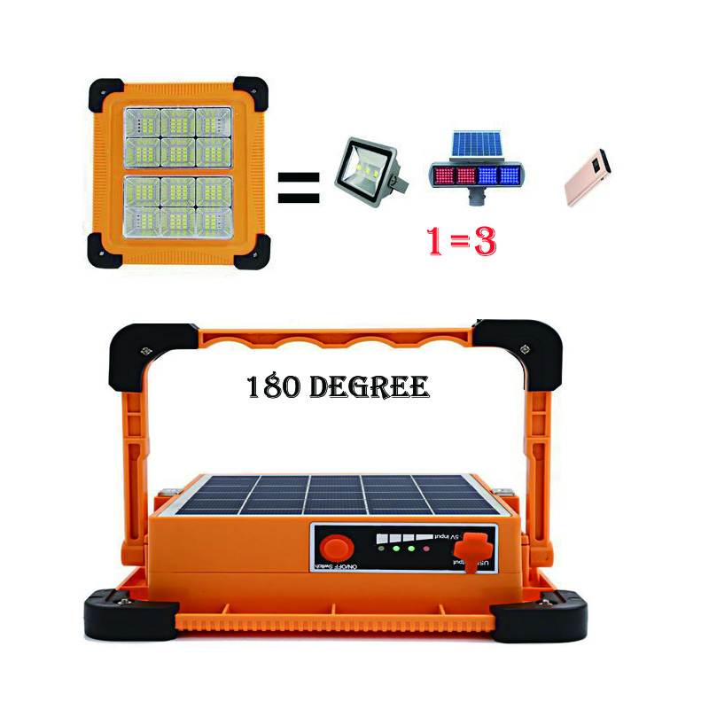 Solar panel charge SMD 300W outdoor lighting waterproof USB charge portable light led battery work light