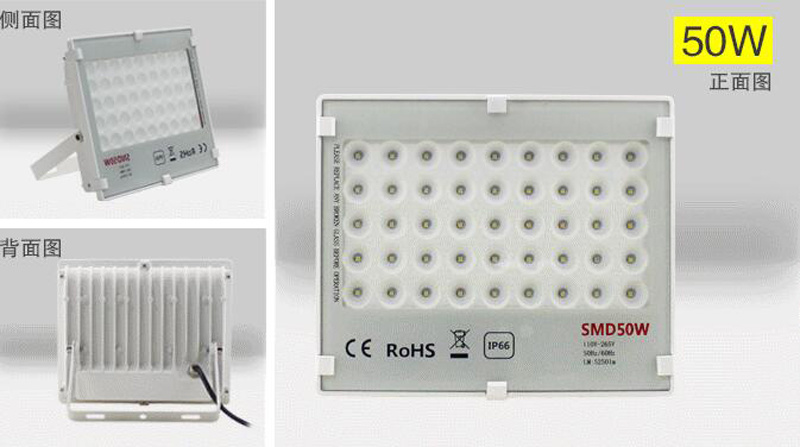 5pcs/lot Untrathin LED Flood Light SMD 10W 20W 30W Floodlights 220v 50W 100W 150W AC85-265V IP66 Waterproof Spotlight Outdoor