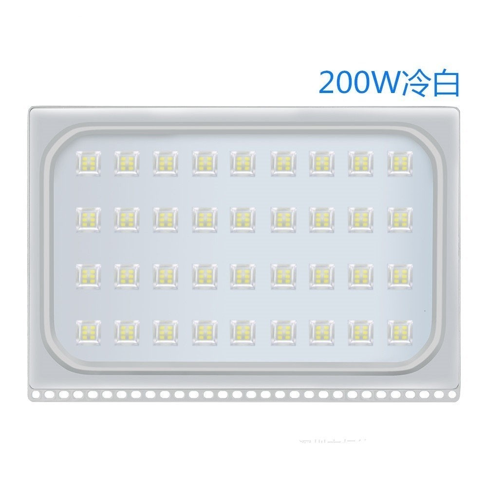 6pcs 200W AC220V Ultra thin Garden Street Spotlight IP65 Waterproof LED Projector Outdoor Flood Lighting