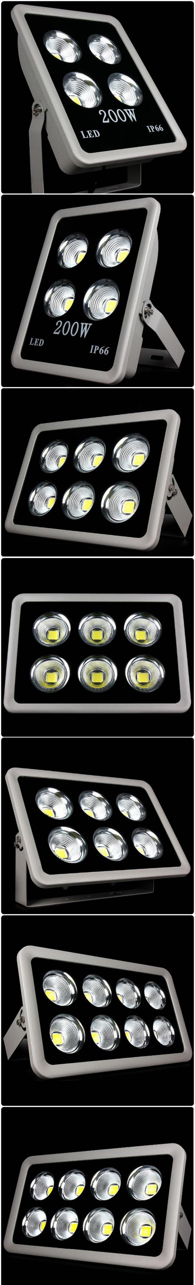 2pcs/lot Led Floodlight Led Flood Light 200W 400W 600W Sportlight Exterior Reflector Floodlight Spot Exterieur Lamp Outdoor