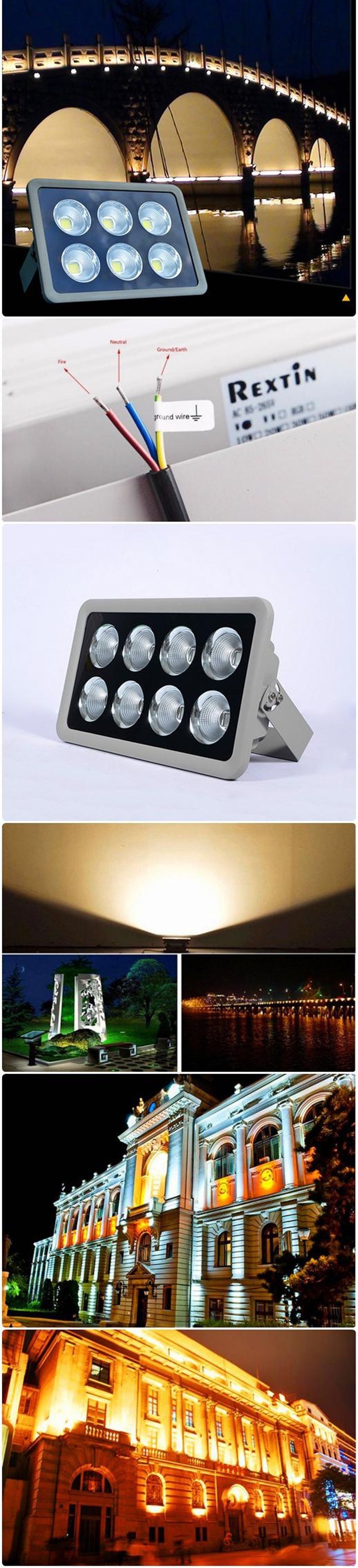 2pcs/lot Led Floodlight Led Flood Light 200W 400W 600W Sportlight Exterior Reflector Floodlight Spot Exterieur Lamp Outdoor