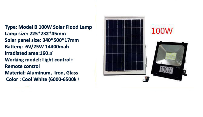 5PCS 10W 20W 30W 50W 100W Rechargeable Solar Floodlight Solar Garden Aisle Street Flood Light Wall Lamp Remote Control