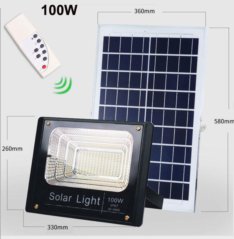 2PCS Solar LED Light Spotlight 10W/25W/40W/60W/100W/120W Remote Control Floodlight Tuinverlichting Street Lamp Waterproof IP67