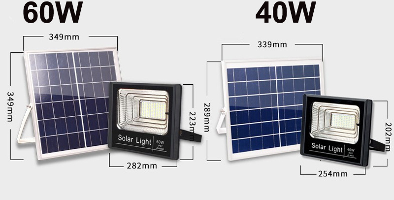 2PCS Solar LED Light Spotlight 10W/25W/40W/60W/100W/120W Remote Control Floodlight Tuinverlichting Street Lamp Waterproof IP67