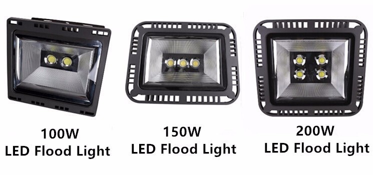 4pcs/lot COB Waterproof LED Flood Lights 100W 150W 200W Outdoor Flood Lamps 230V 240V 110V 220V Spotlight Home Garden Light
