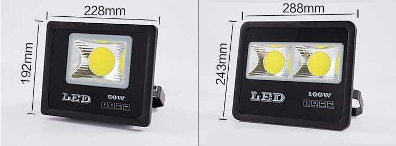 6PCS Waterproof IP65 Led COB Flood Light AC220V 110V 600W 500W 400W 300W 200W 100W 50W Led Floodlight Reflector Lamp AC85-265V