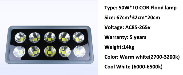 COB Outdoor Lighting LED Colored Floodlight Spotlight Flood Lights 100W 200W 300W 400W 500W 600W RGB Cold White Garden Light