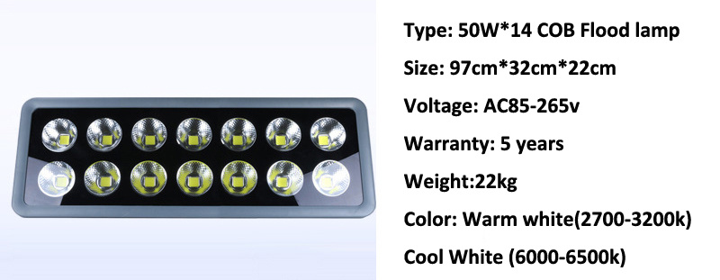 COB Outdoor Floodlights Projector Light Spotlight 100W 200W 300W 400W 500W 600W LED Lights RGB Warm Cold White Flood Lighting