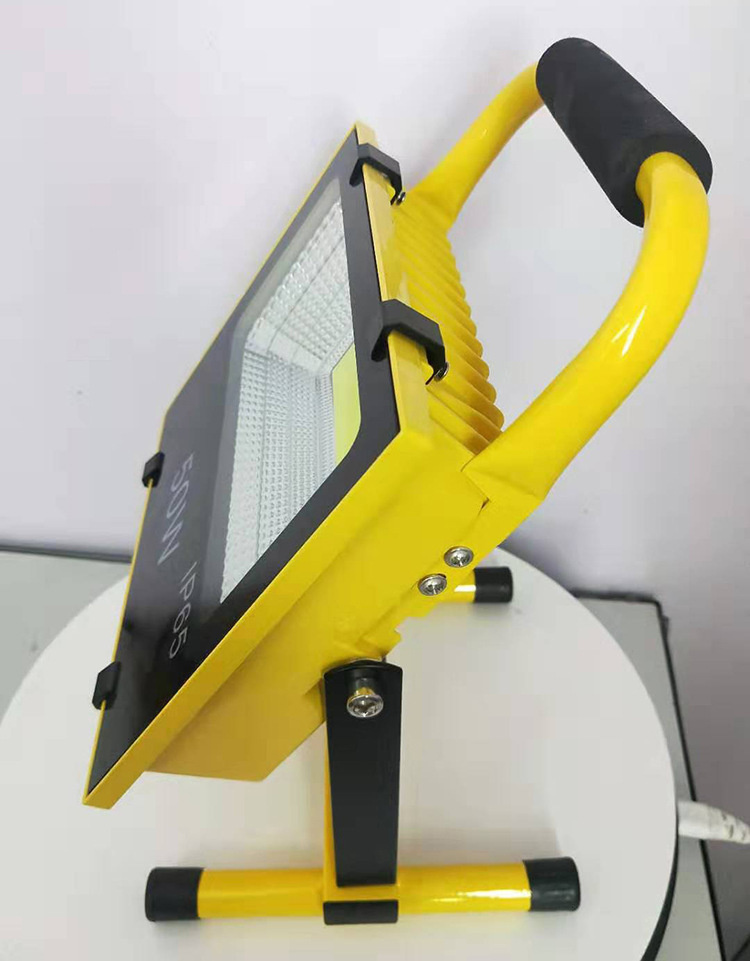 4pcs/lot Rechargeable Floodlight 50W Portable Flood Lamp Aluminum Alloy Material Work Lights Outdoor Camping Fishing Floodlight