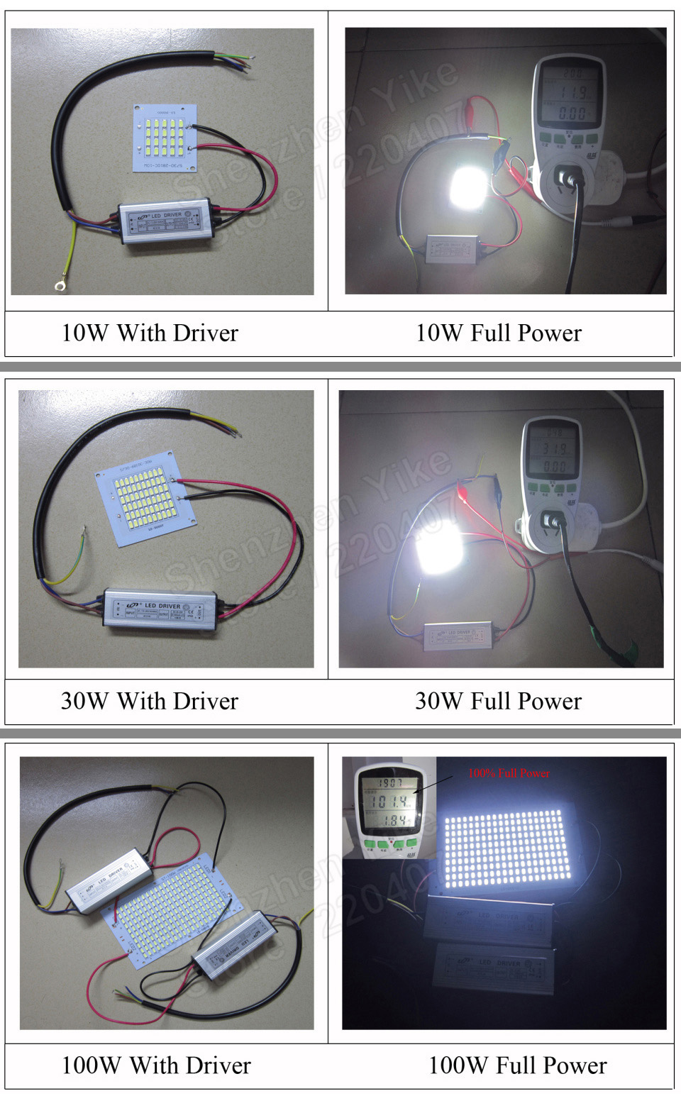 4PCS 50W 100W 150W LED Floodlight Portable Flood Light Spotlight Outdoor Rechargeable Light Power + Charger