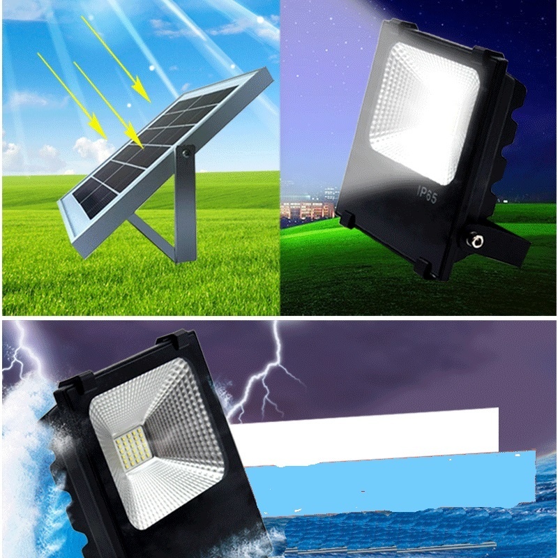 Led Solar Flood Lamp With Remote Street Light 30W/50W/100W Garden Lawn Spotlight Outdoor Wall Lighting Waterproof Floodlight