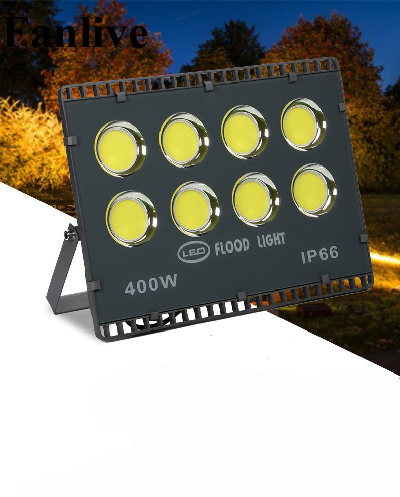 8PCS Ultrathin COB Floodlight 50W 100W 200W 300W 400W Outdoor Flood Light AC220V 110V Waterproof IP65 Professional Lighting