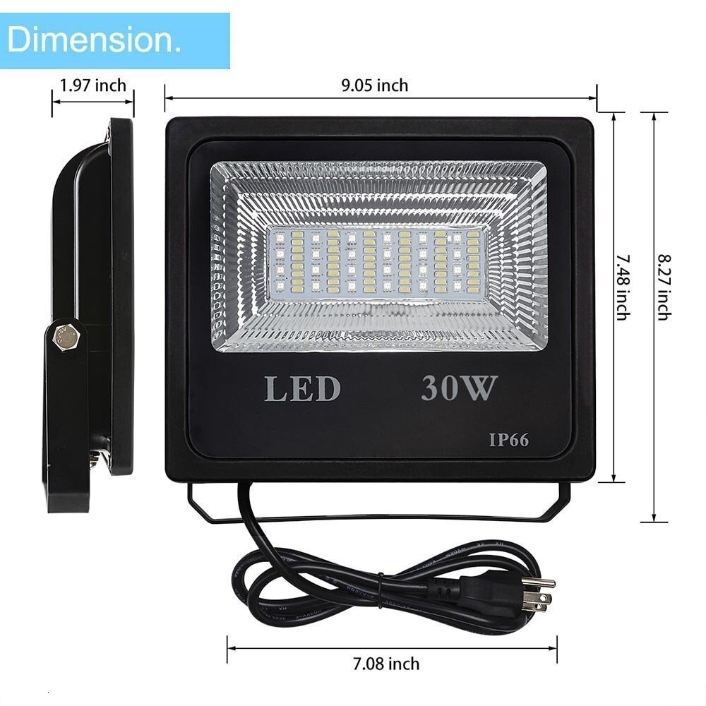 4pcs/lot LED Flood Light RGBW 30W 220V APP Remote Control Bluetooth Smart High-power Outdoor Advertisement Project Lamp