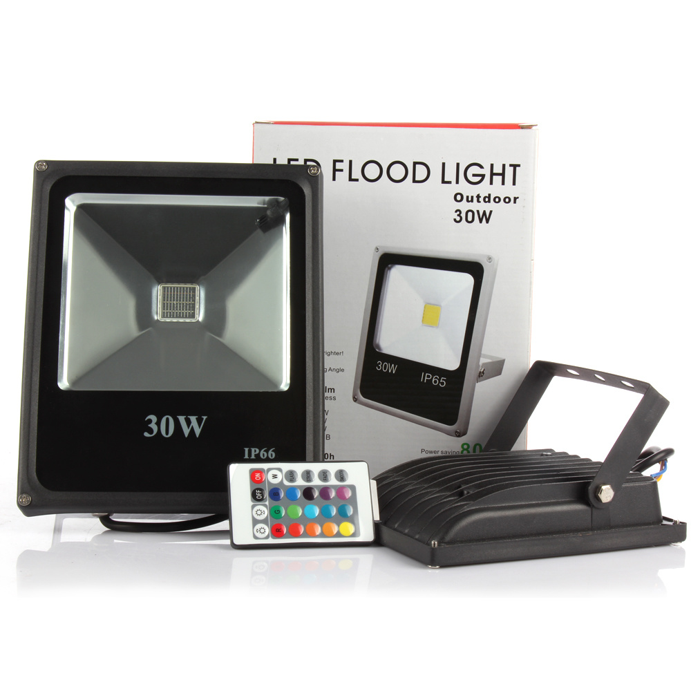 20pcs/lot Dc12v Rgb Led 12v Floodlight Dc Flood Light 10W 20W 30W 50W Waterproof Floodlights Reflector Outdoor Lamp Led Bulbs