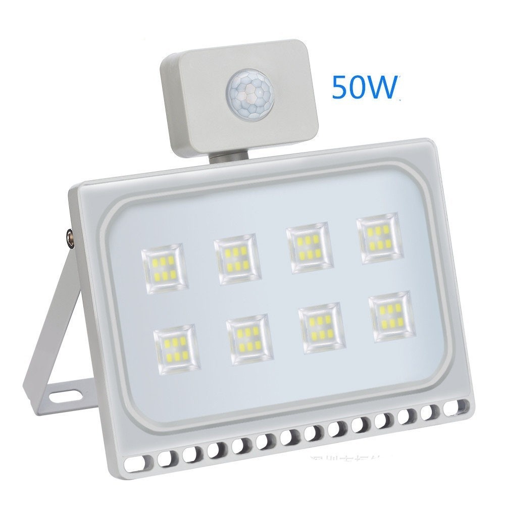 10W 30W 50W 100W LED Flood Light With Motion Sensor Waterproof AC 220V PIR LED Floodlight Outdoor Projector Lamp Spotlight
