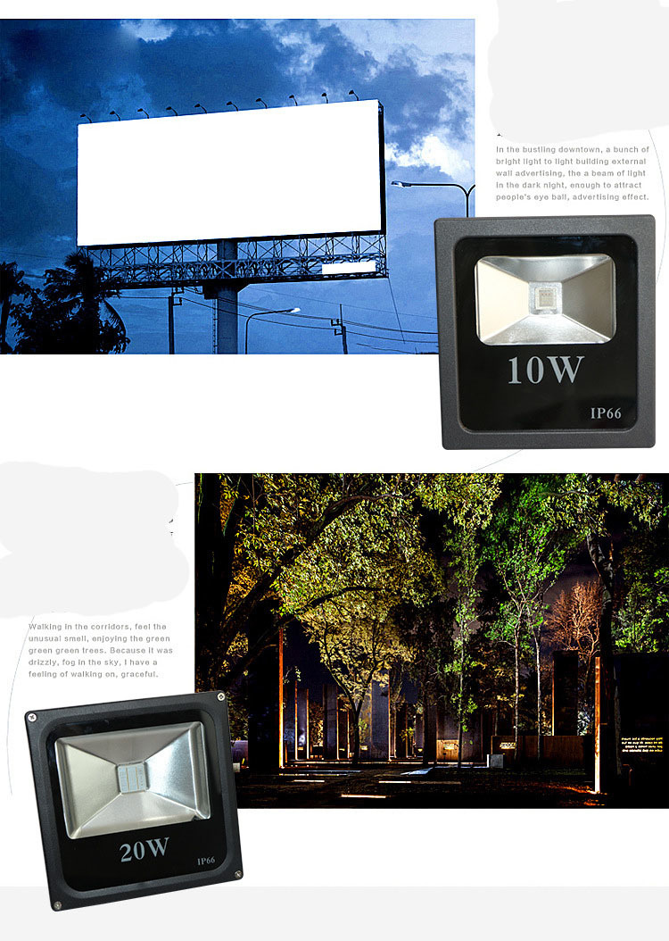 20pcs/lot 10W 20W 30W 50W RGB Flood Light Remote Control AC85-265V Outdoor Reflector Proyector LED Exterior