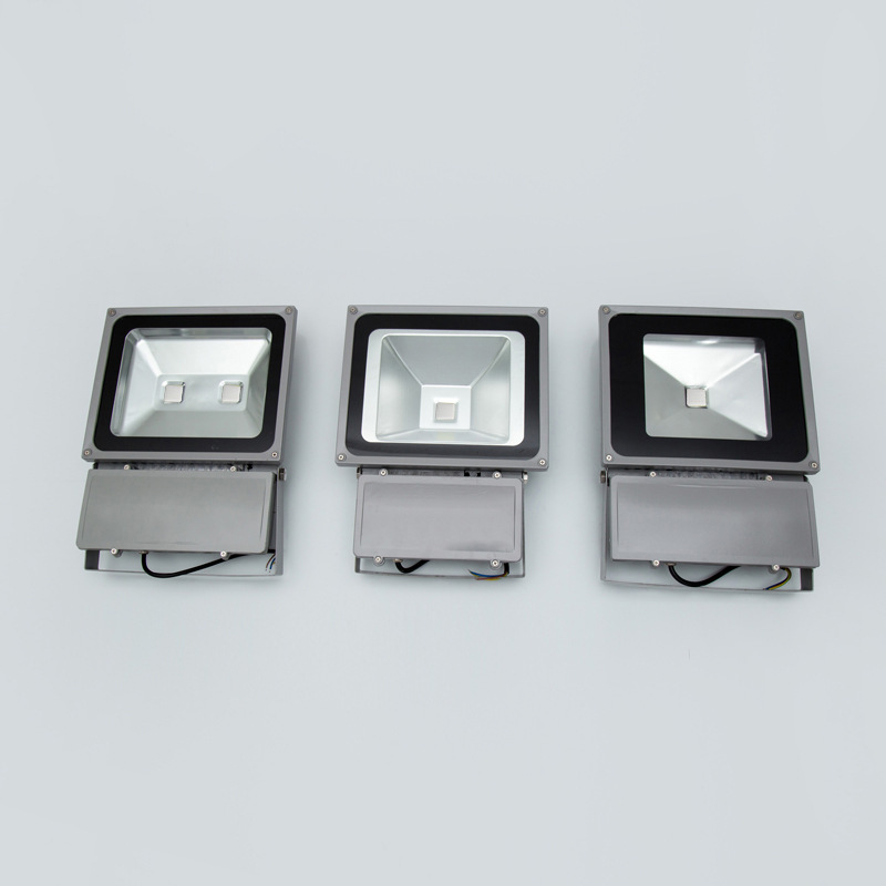 4PCS 100W RGB LED Flood Lamp AC 85V-265V Waterproof LED Spotlight Floodlight 100W 220v 110v Landscape Outdoor Lamp