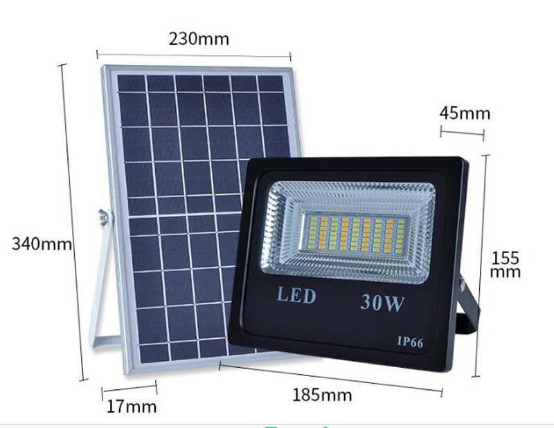 5PCS 30W Solar Power Flood Light 30W Double Color Outdoor Solar FloodLight Super Bright Spotlight With Remote Controller 4 Model