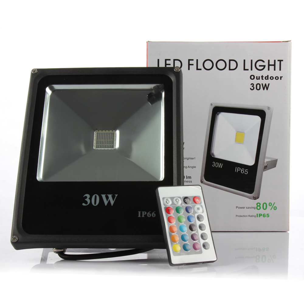 Outdoor Lighting Led Spotlight 10W 20W 30W 50W Rgb Led Floodlight Waterproof Ip65 Reflector Led Streetlight Flood Lamp