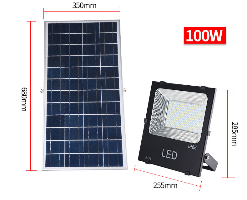 6PCS 10W 20W 30W 50W 100W Outdoor Solar Powered LED Floodlight Flood Light Time Control+ Remote Control Waterproof Spotlights